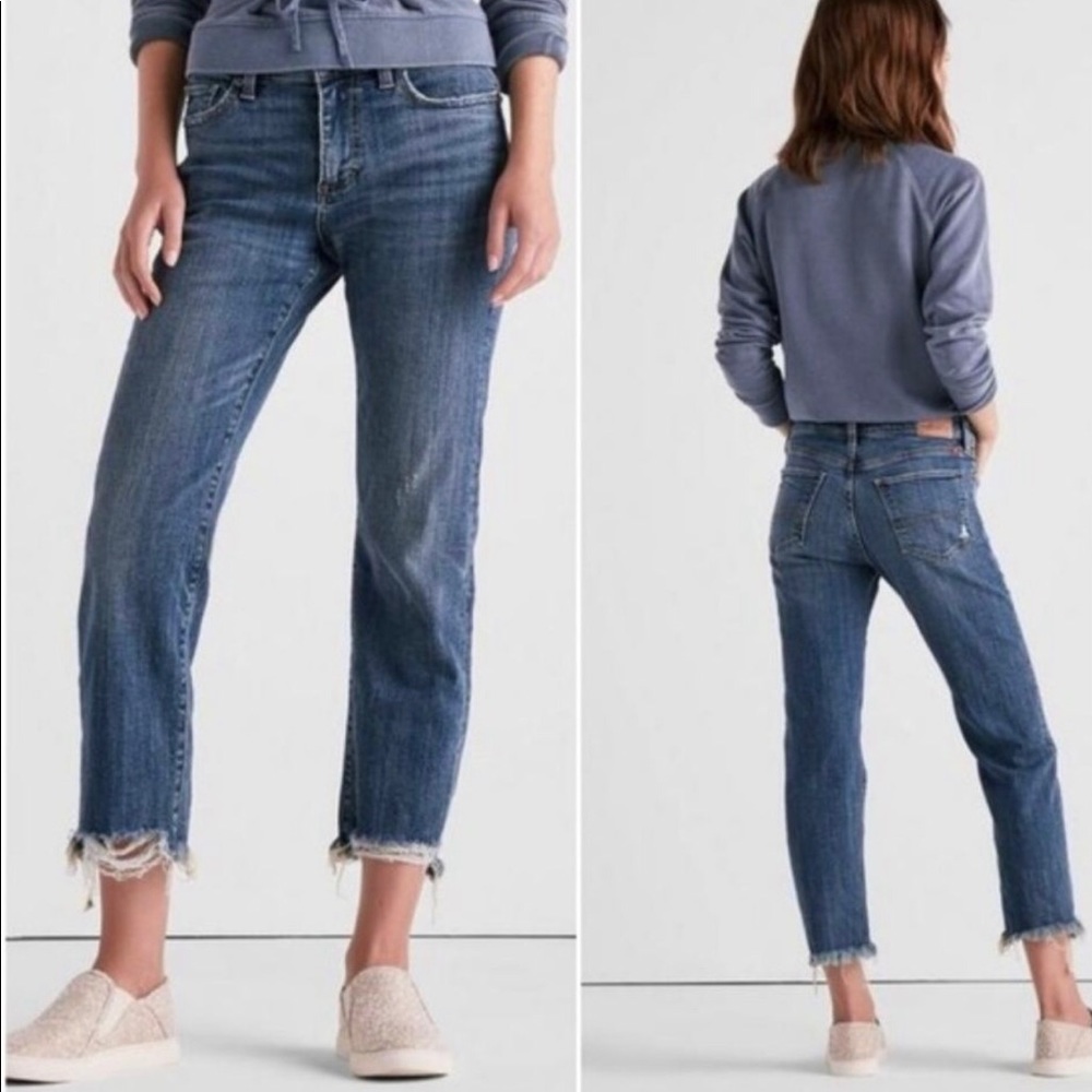 Lucky Brand Girl Next Door Wide Crop Jeans 12